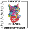 Chanel color cat Embroidery Design, Chanel Embroidery, Embroidery File, Anime Embroidery, Anime shirt, Digital download.jpg