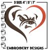 Cleveland Browns Heart embroidery design, Browns embroidery, NFL embroidery, logo sport embroidery, embroidery design. (.jpg