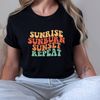 Sunrise Sunburn Sunset Repeat Retro Shirt, Vacation Shirt, Summer Shirt, Sunrise Shirt, Vacay Shirt, Cruise Shirt, Summer Vibes Shirt 1.jpg