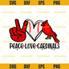 Peace Love Cardinals SVG, Cardinals Team SVG, Baseball Team SVG, Football Fan SVG, Sports SVG.jpg