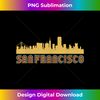 Vintage Retro San Francisco California Skyline - PNG Transparent Sublimation File