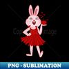 Valentine Bunny Bliss - Instant PNG Sublimation Download - Revolutionize Your Designs