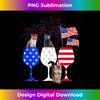 Cat 4th Of July Costume Red White Blue Wine Glasses Funny Tank Top - Retro PNG Sublimation Digital Download