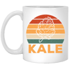 Kale Lover, Cabbage Gift, Kale Cabbage, Retro Kale Gift, Love Kale Vintage White Mug.jpg