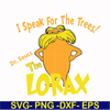 DR000109-I speak for the trees the Lorax svg, png, dxf, eps file DR000109.jpg