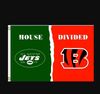 New York Jets and Cincinnati Bengals Divided Flag 3x5ft.png