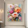 Large Original Rose Flower Oil Painting On Canvas,Canvas Wall Art,Abstract Pink Floral Landscape Painting,Custom Painting,Living Room Decor.jpg
