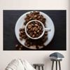 Coffee Beans Canvas, White Cup Printed, Cafe Wall Art, Gift For The Home, Large Wall Art, Personalized Gift For Him, 3D Wall Art Canvas,.jpg