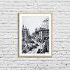 View from Spring Street Vintage Photo Poster Framed Canvas Print, Portrait of a City, Los Angeles Photos, Vintage Poster, old city photos.jpg