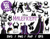 Maleficent SVG Bundle Halloween Disney Villain Clip Art Vector Cut File.jpg