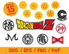 Dragon Ball Symbols SVG Vector Bundle Cricut Silhouette Kaio Symbol Kami Goku Kame Majin Stars.jpg