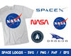 Space Logo Bundle SVG NASA SpaceX Space Force Crew Dragon Space Mission Cricut Silhouette Cut File.jpg