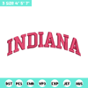 Indiana University logo embroidery design, NCAA embroidery, Embroidery design,Logo sport embroidery,Sport embroidery.jpg