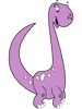 Cartoon Pink Dino Purple Dinosaur.png