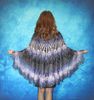 Bright colorful crochet shawl, Hand knit warm Russian Orenburg shawl, Shoulder wrap, Goat down stole, Woolen cape, Cover up, Lace kerchief, Gift for a woman.JPG