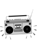 Stereophonics  Silver Vintage Boombox - By Asdev  .png