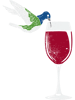 Hummingbird Drinking Wine I Funny Bird Watching Lover.png