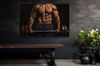 Gym Wall Art - Athletic Man Lifting Barbell Photo Canvas Print - Motivational Home Gym Sports Wall Decor Framed Unframed Ready to Hang.jpg