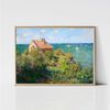 Claude Monet Fisherman's Cottage on the Cliffs  Impressionist Landscape Painting  Coastal Print  Monet Wall Art  Digital Download.jpg