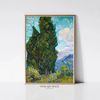 Vincent van Gogh Cypresses  French Impressionist Landscape Painting  Vintage Tree of Life Print  Printable Wall Art  Digital Download.jpg
