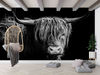 Cow Wallpaper, Animal Wall Poster, Scottish Highland Cattle Wall Decals, Bull Wall Decals, 3D Origami, Cattle Wallpaper, Wall Covering,.jpg