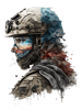 Soldier in combat suit military army art art.png