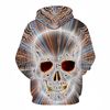 Skull Design Hoodie 3D, Personalized All Over Print Hoodie 3D