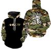 Camo Biking Cycling Hoodie 3D, Personalized All Over Print Hoodie 3D