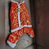 New With Tags Chinese Lunar New Year Dog Cat Pet Red Gold White Costume Size XL (4).jpg