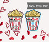 Valentine Popcorn Stickers for Kids School Exchange SVG, Poppin' Valentine Labels Valentine's Day Png, Gifts for Children,Valentine Stickers.jpg