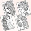Vintage Lady Hairstyle Coloring Pages 3.jpg