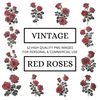 Vintage Red Rose Clipart 1.jpg