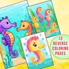 Cute Seahorse Reverse Coloring Pages 1.jpg