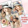Vintage Hat Styles Reverse Coloring Pages 1.jpg
