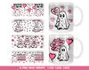 Valentine Ghost Mug Press Sublimation Design, 3D Valentine's Day Mug Sublimation, Ghost Valentine Mug Full Wrap Template, 11oz 12oz 15oz png.jpg