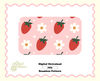 Strawberry Seamless Pattern PNG, Summer Pattern, Summer PNG, Spring Pattern, Flower Pattern, Flower png, Strawberry png, Pattern for fabric.jpg