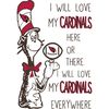 I Will Love My Cardinals Here Or There, I Will Love My Cardinals Everywhere Svg, Dr Seuss Svg, Digital download.jpg