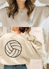 Volleyball Sweatshirt, Back And Front Design, Women's Volleyball Hoodie, Beach Volleyball Clothing, Gift For Volleyball Player, Volleyball.jpg
