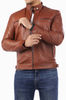 Men's Casual Signature Diamond Lambskin Leather Jacket-Tan_3.jpg
