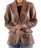 Classic 2-Button Lambskin Leather Blazer Women-Cognac_1.jpg