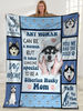 Any Woman Can Be A Mother But It Takes Someone Special To Be A Siberian Husky Mom Dog Fleece Blanket 1.jpg