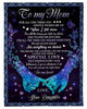 Mom Blanket, Mother's Day Gift For Mom, To My Mom, For All The Times You Gently Picked Me Up Fleece Blanket 1.jpg