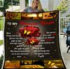 Mother's Day Blanket, Gift For Mom, To My Bonus Mom You May Not Have Given Me The Gift Of Life Red Rose Fleece Blanket 1.jpg