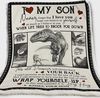 Personalized To My Son Dinosaur Fleece Blanket From Mom Never Forget That I Love You Dinosaur Fleece Blanket 1.jpg