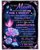 To My Mom I Know It's Not Easy For A Woman, Gift For Mom Fleece Blanket 1.jpg