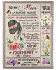 To My Mom, I Will Always Be Your Little Girl, Mother's Day Gift For Mom Fleece Blanket 1.jpg