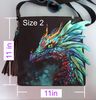 fairy dragon turquoise handpainted canvas bag s 2.jpg