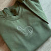 Cute Dinosaur Embroidered Sweatshirt 2D Crewneck Sweatshirt Gift For Family.jpg