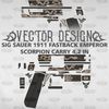 VECTOR DESIGN SIG SAUER 1911 FASTBACK EMPEROR SCORPION CARRY 4,2 IN Snake and flowers 1.jpg