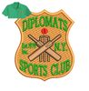 Diplomats Sports patch Embroidery logo for Polo Shirt..jpg